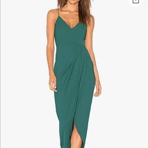 Sea green dress with slit - never worn